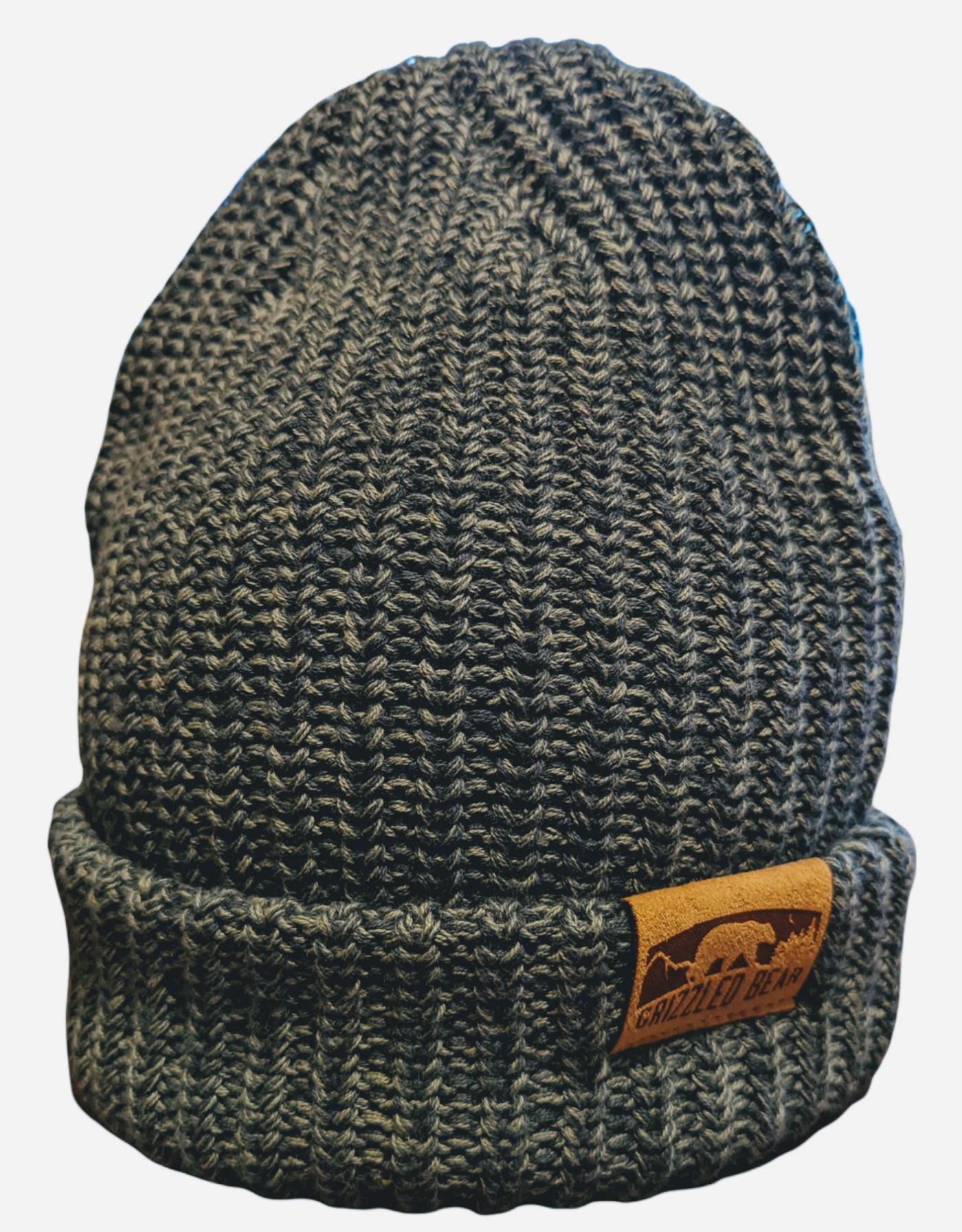 Casual leather clip Beanie - Pine Needle