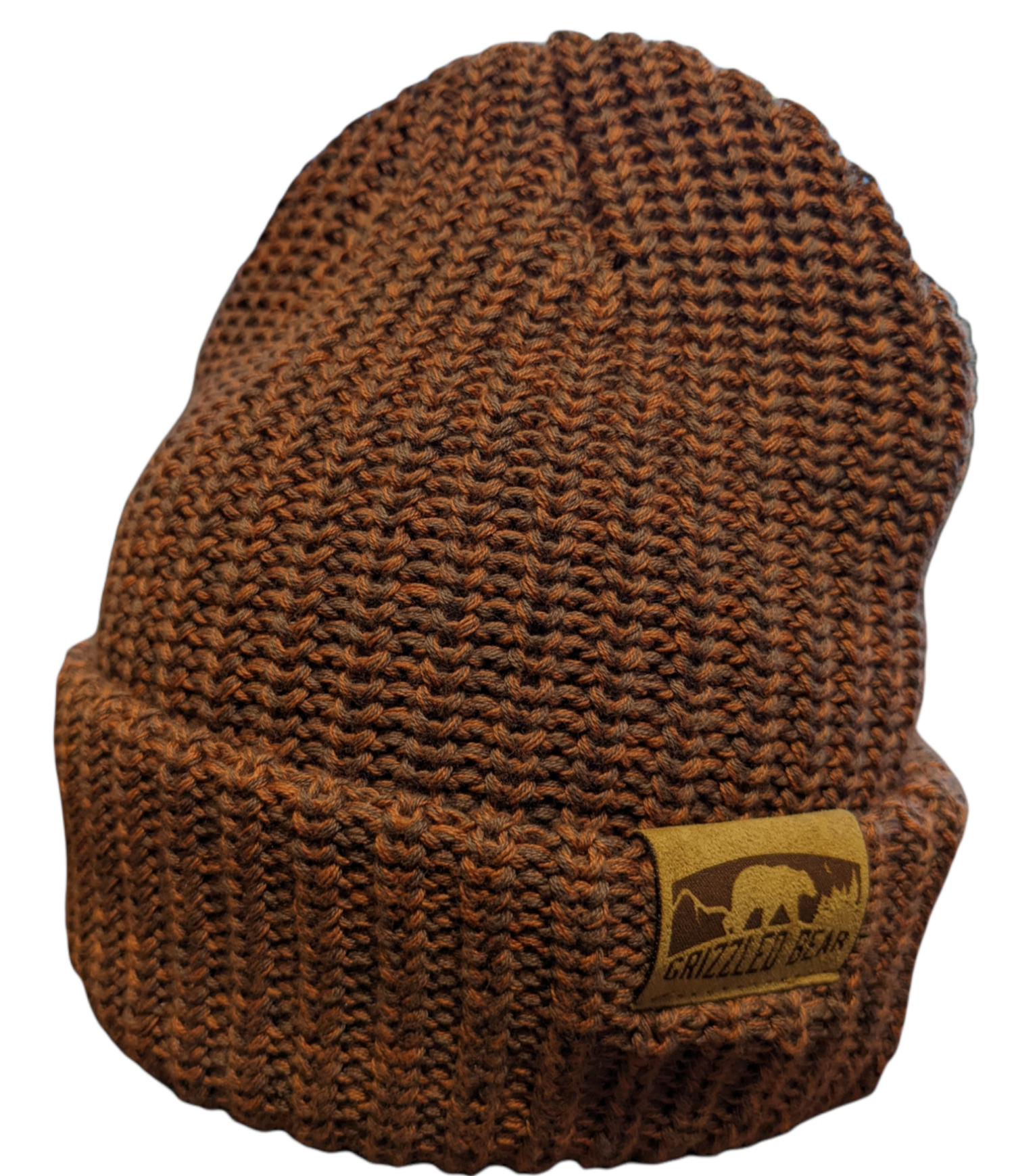 Casual leather clip Beanie - Rusted Bark